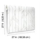 Candice Olson Elemental Thread White & Silver Decadence Wallpaper by York Wallcoverings