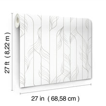 Candice Olson Elemental Thread White & Silver Decadence Wallpaper by York Wallcoverings