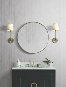 Candice Olson Elemental Thread White & Silver Decadence Wallpaper by York Wallcoverings