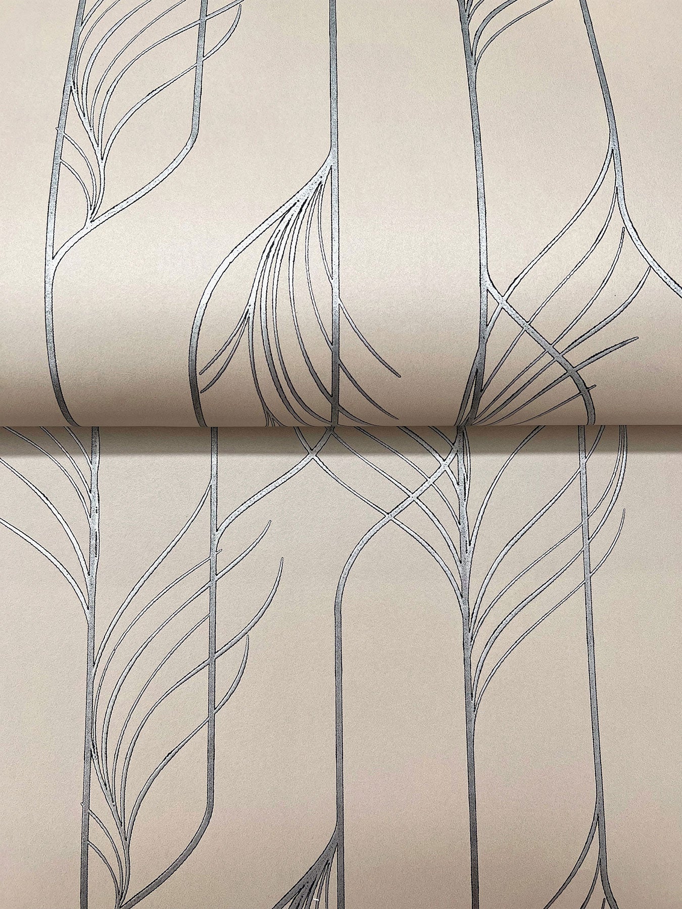 Candice Olson Elemental Thread Pearl & Silver Decadence Wallpaper by York Wallcoverings