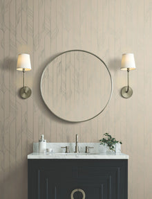 Candice Olson Elemental Thread Pearl & Silver Decadence Wallpaper by York Wallcoverings
