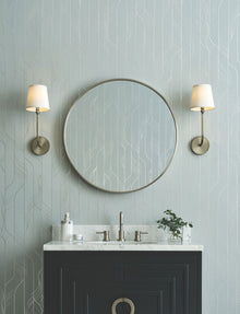 Candice Olson Elemental Thread Blue & Silver Decadence Wallpaper by York Wallcoverings