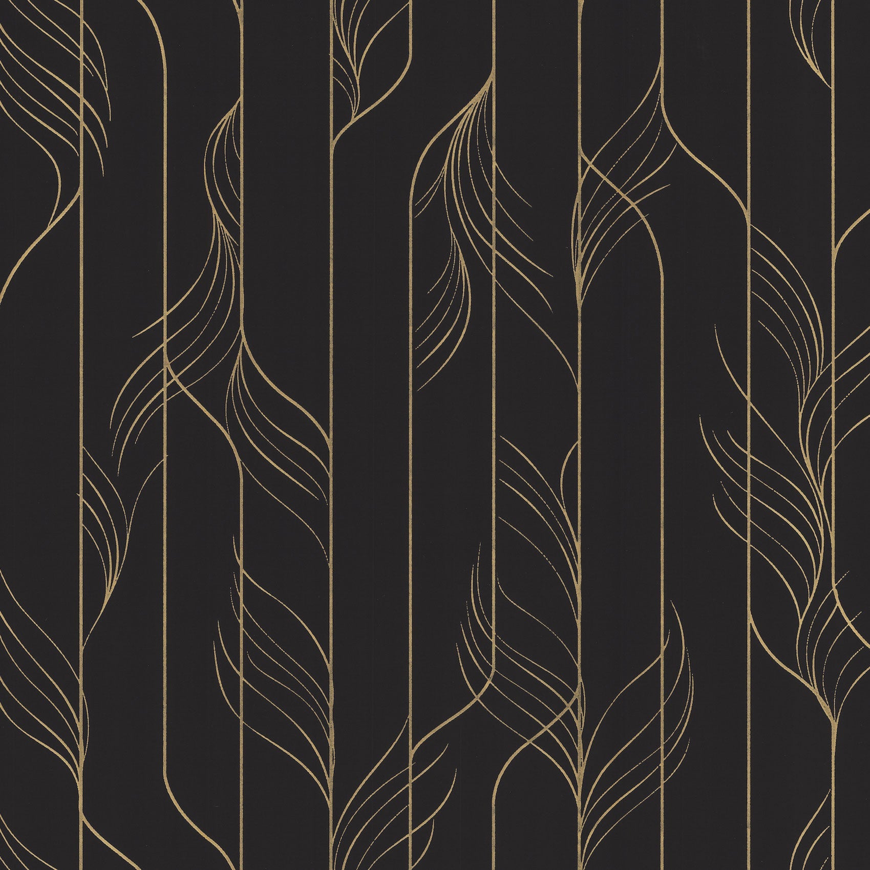Candice Olson Elemental Thread Black & Gold Decadence Wallpaper by York Wallcoverings