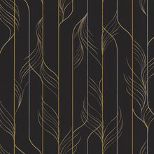 Candice Olson Elemental Thread Black & Gold Decadence Wallpaper by York Wallcoverings