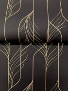 Candice Olson Elemental Thread Black & Gold Decadence Wallpaper by York Wallcoverings