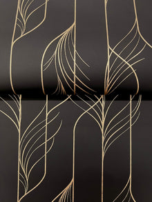Candice Olson Elemental Thread Black & Gold Decadence Wallpaper by York Wallcoverings