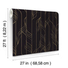 Candice Olson Elemental Thread Black & Gold Decadence Wallpaper by York Wallcoverings