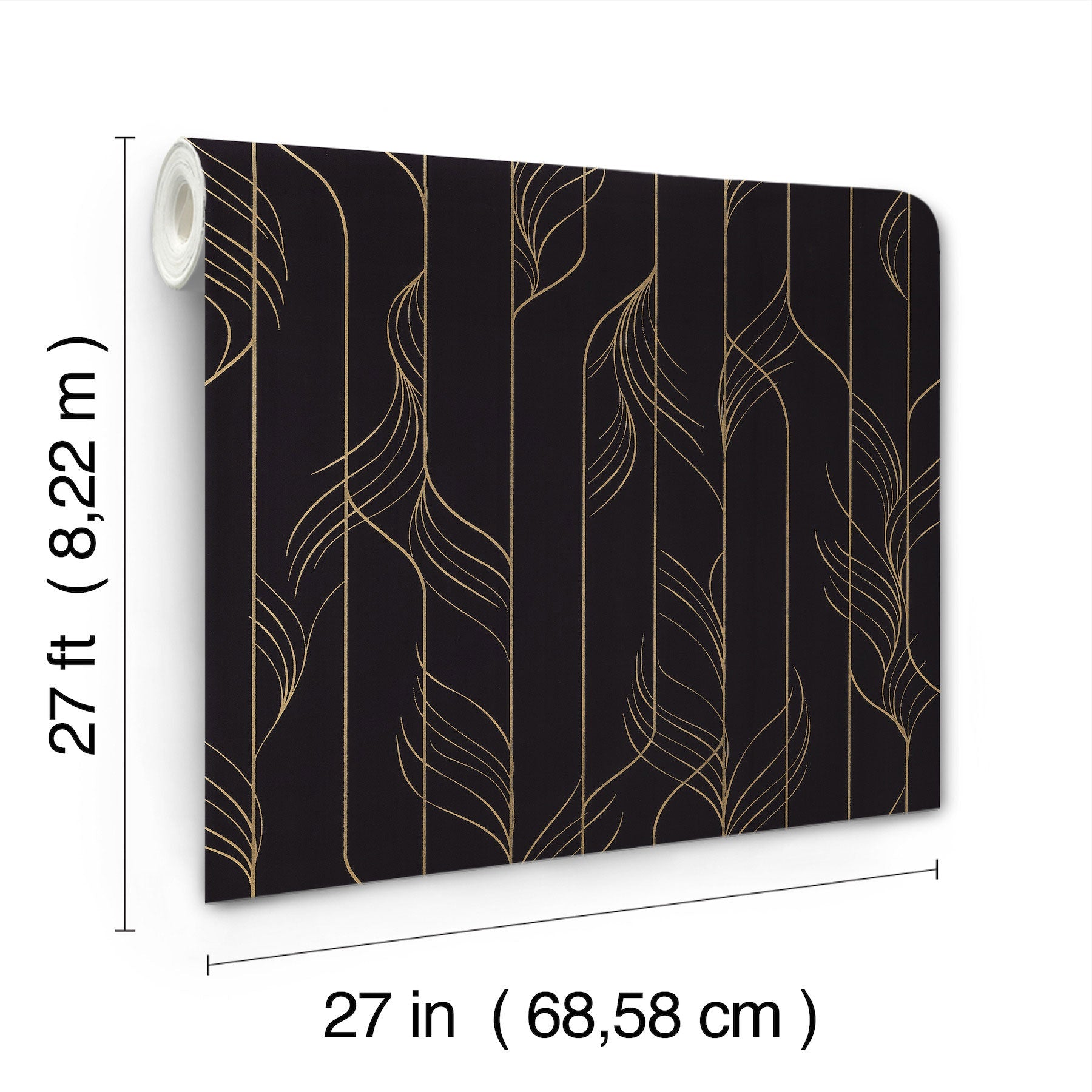 Candice Olson Elemental Thread Black & Gold Decadence Wallpaper by York Wallcoverings