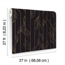 Candice Olson Elemental Thread Black & Gold Decadence Wallpaper by York Wallcoverings