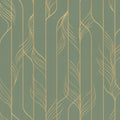Candice Olson Elemental Thread Green & Gold Decadence Wallpaper by York Wallcoverings