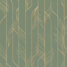 Candice Olson Elemental Thread Green & Gold Decadence Wallpaper by York Wallcoverings