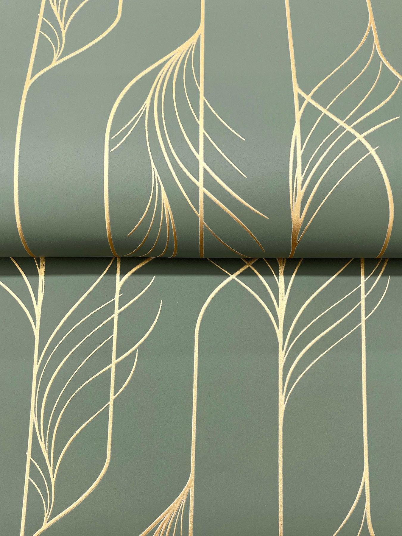 Candice Olson Elemental Thread Green & Gold Decadence Wallpaper by York Wallcoverings