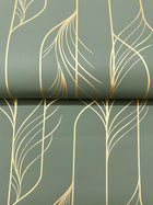 Candice Olson Elemental Thread Green & Gold Decadence Wallpaper by York Wallcoverings