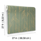 Candice Olson Elemental Thread Green & Gold Decadence Wallpaper by York Wallcoverings