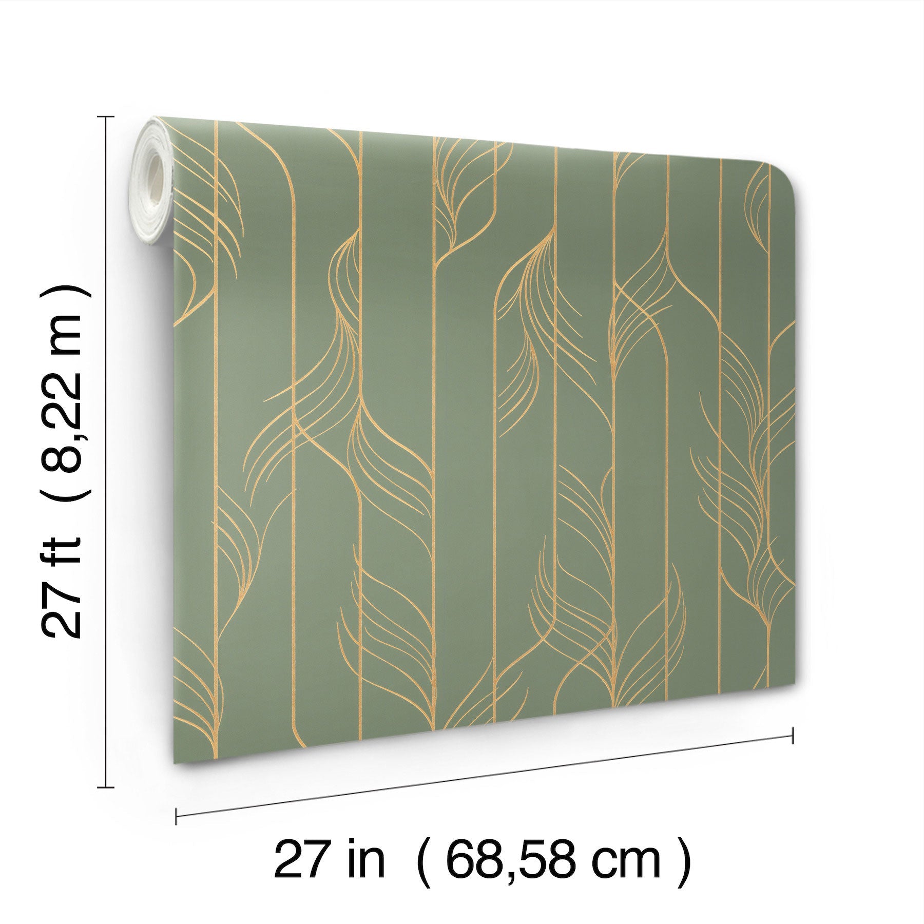 Candice Olson Elemental Thread Green & Gold Decadence Wallpaper by York Wallcoverings