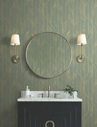 Candice Olson Elemental Thread Green & Gold Decadence Wallpaper by York Wallcoverings
