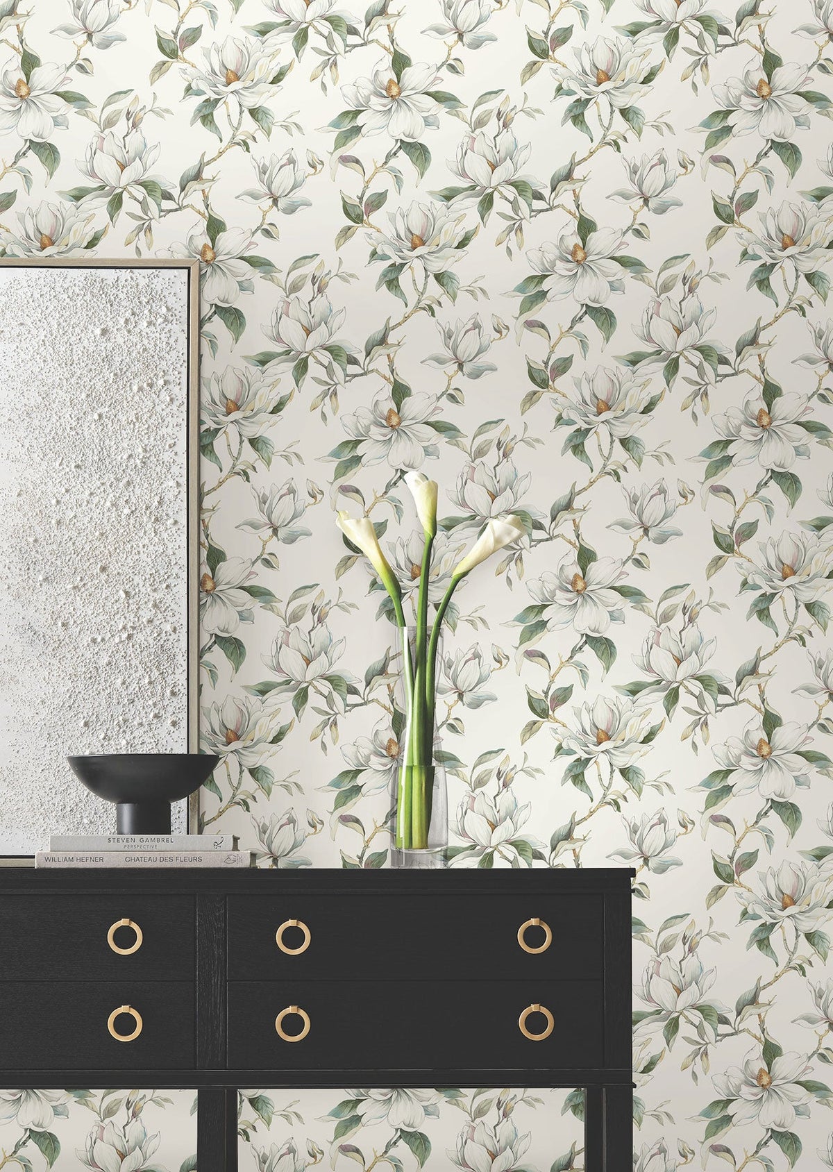 Candice Olson Garden Jewels White Decadence Wallpaper by York Wallcoverings