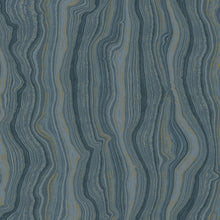 Candice Olson Mineral Shimmer Denim & Gold Decadence Wallpaper by York Wallcoverings