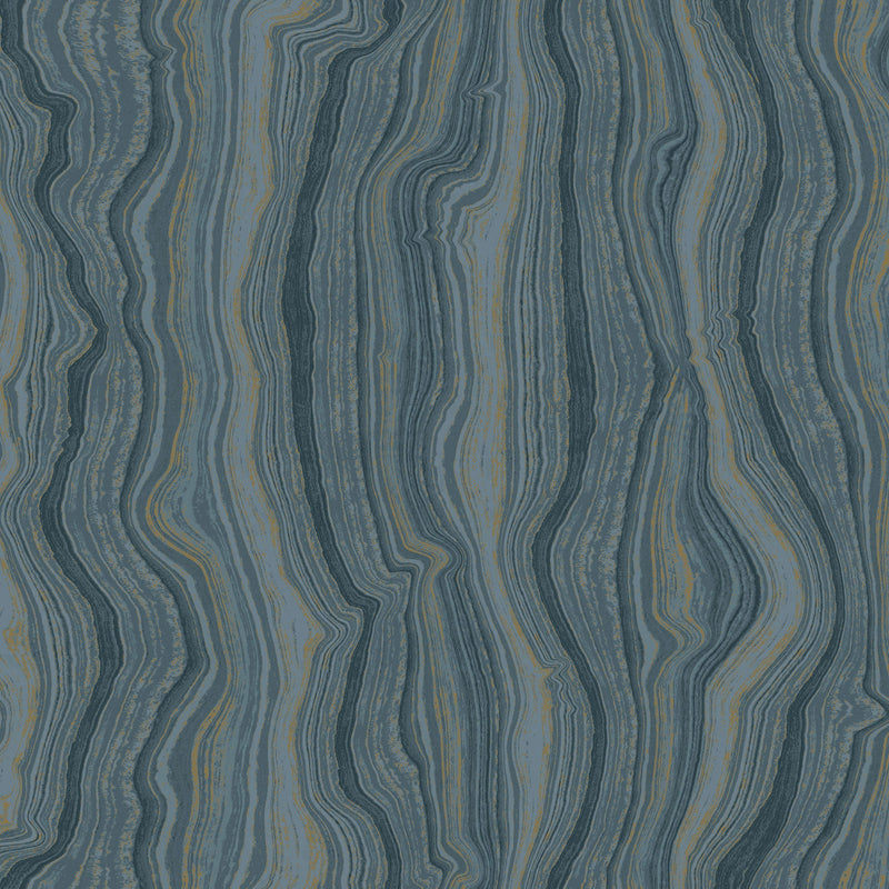 Candice Olson Mineral Shimmer Denim & Gold Decadence Wallpaper by York Wallcoverings