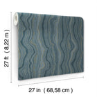 Candice Olson Mineral Shimmer Denim & Gold Decadence Wallpaper by York Wallcoverings