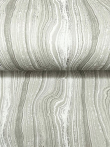 Candice Olson Mineral Shimmer Grey & Pearl Decadence Wallpaper by York Wallcoverings