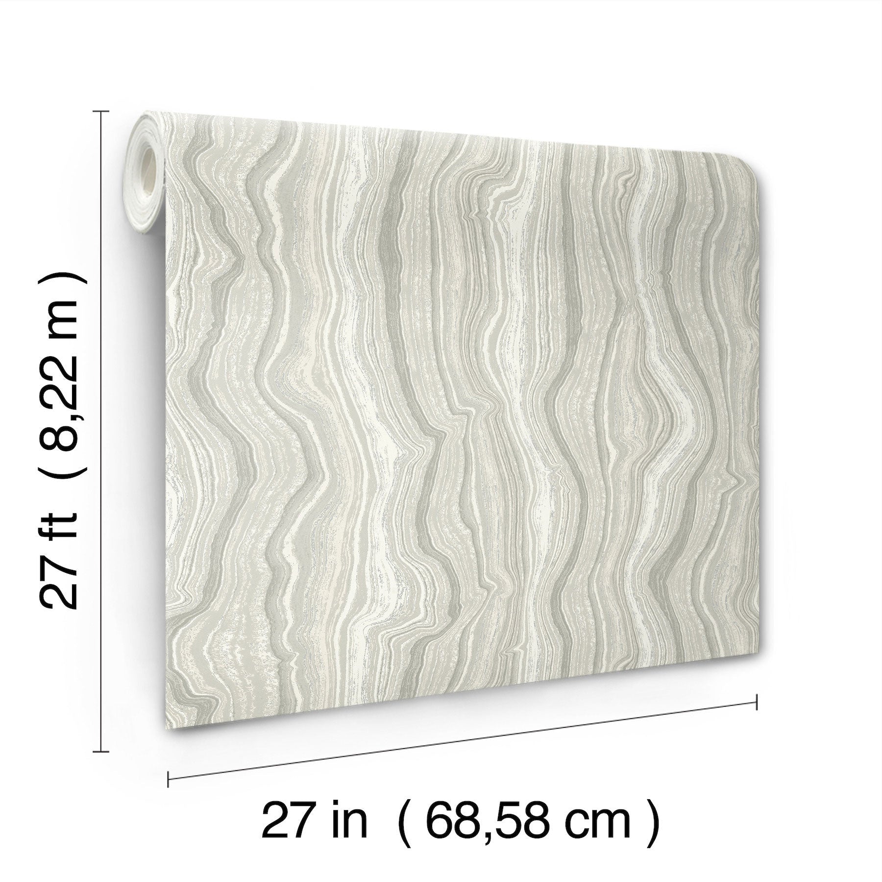 Candice Olson Mineral Shimmer Grey & Pearl Decadence Wallpaper by York Wallcoverings