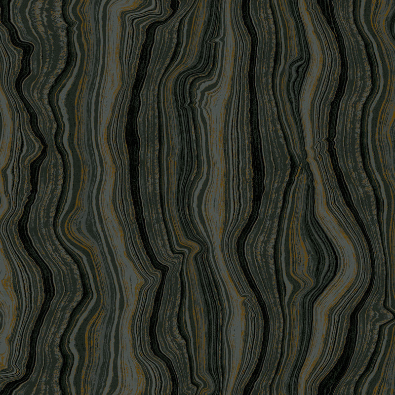 Candice Olson Mineral Shimmer Black & Gold Decadence Wallpaper by York Wallcoverings