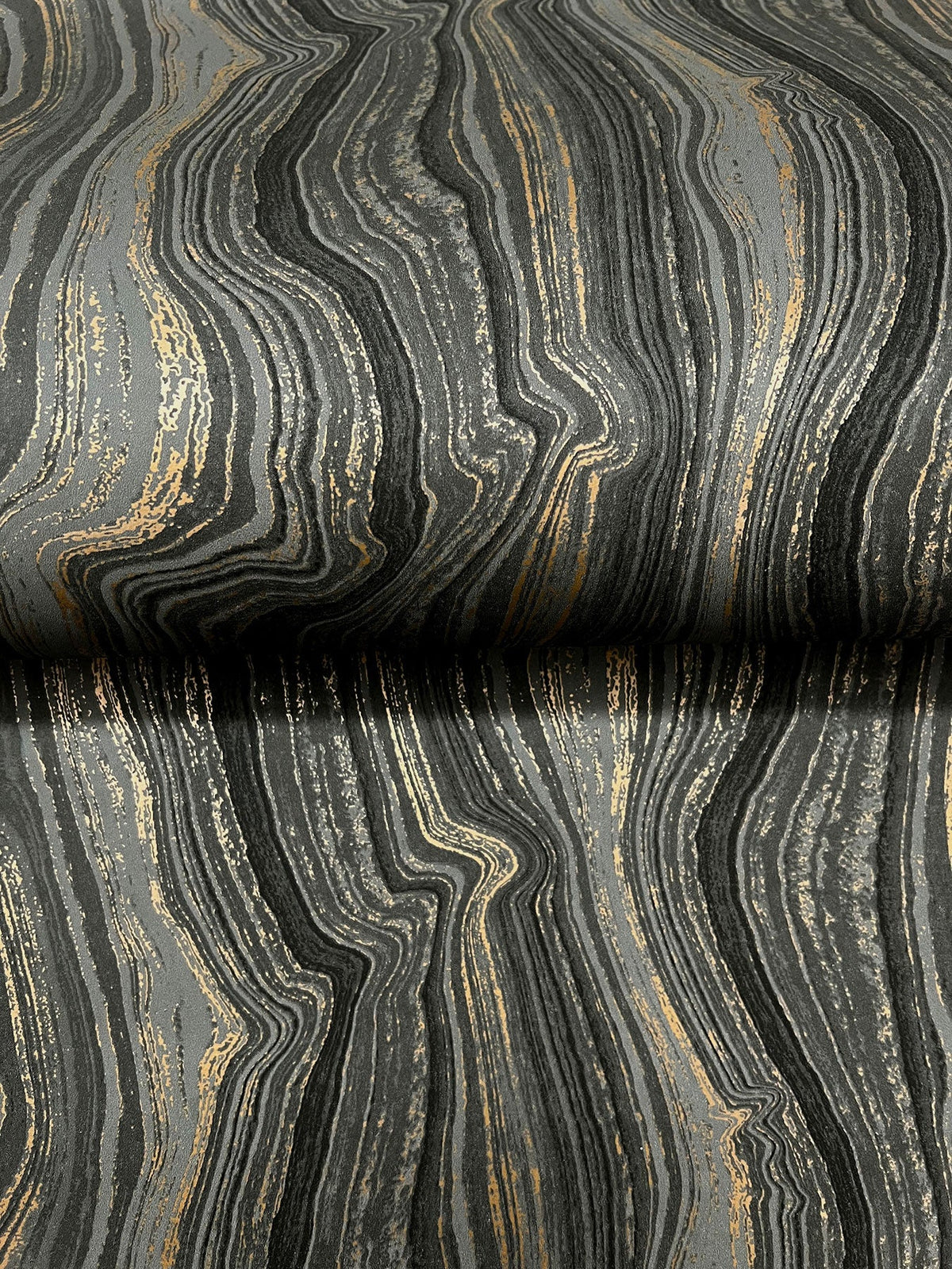 Candice Olson Mineral Shimmer Black & Gold Decadence Wallpaper by York Wallcoverings