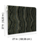 Candice Olson Mineral Shimmer Black & Gold Decadence Wallpaper by York Wallcoverings