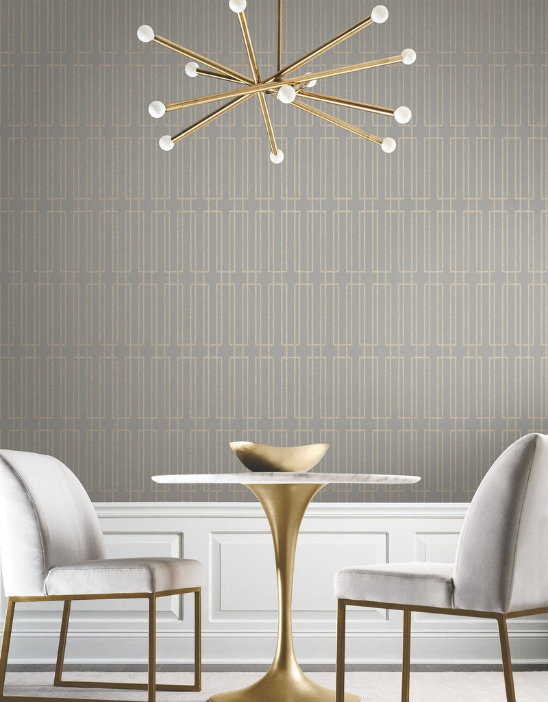 Candice Olson Terrace Taupe Decadence Wallpaper by York Wallcoverings