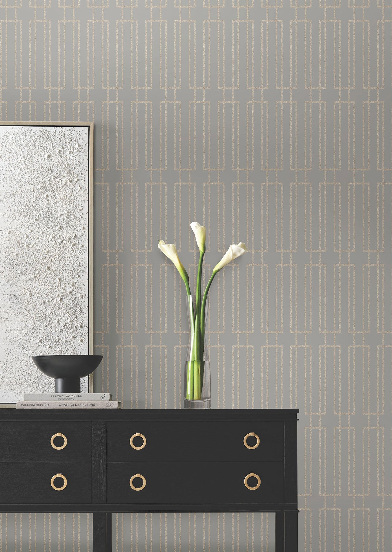 Candice Olson Terrace Taupe Decadence Wallpaper by York Wallcoverings
