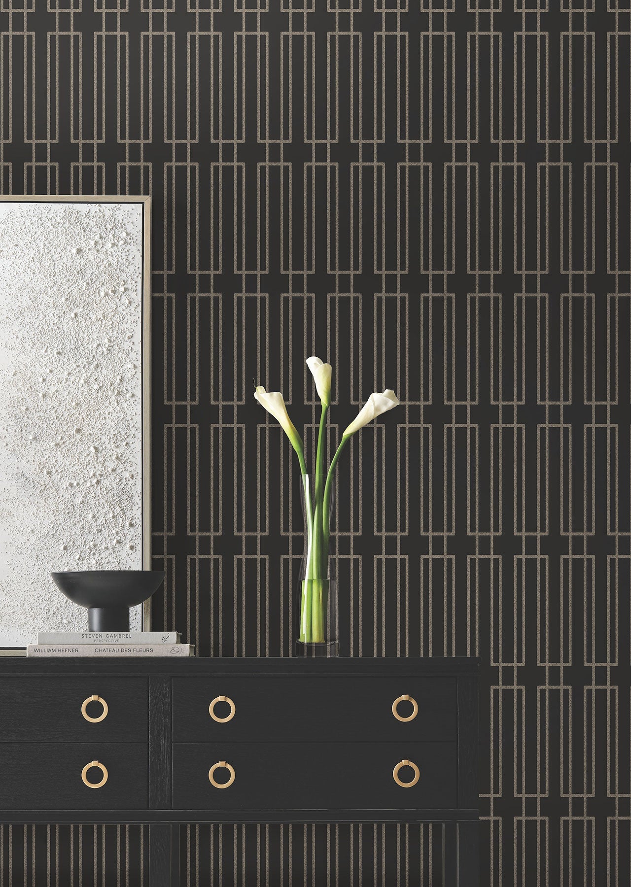 Candice Olson Terrace Black Decadence Wallpaper by York Wallcoverings