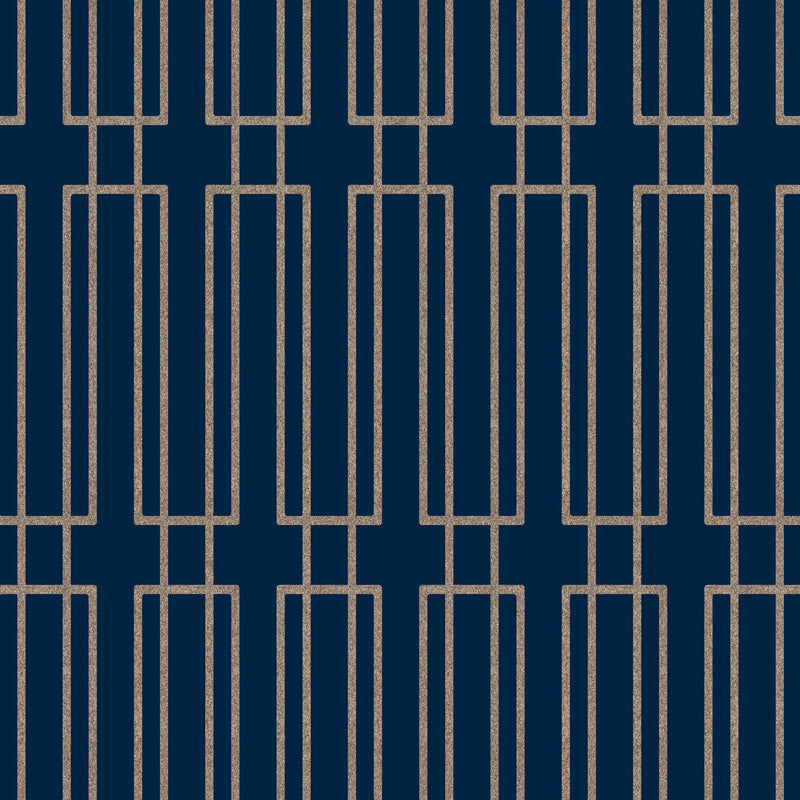 Candice Olson Terrace Navy Decadence Wallpaper by York Wallcoverings