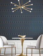 Candice Olson Terrace Navy Decadence Wallpaper by York Wallcoverings