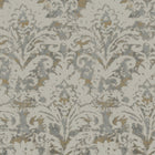 Candice Olson Velvet Crush Damask Taupe & Gold Decadence Wallpaper by York Wallcoverings