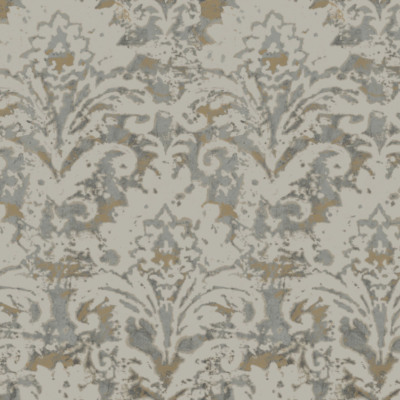 Candice Olson Velvet Crush Damask Taupe & Gold Decadence Wallpaper by York Wallcoverings