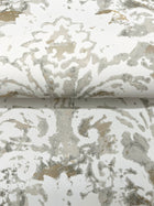 Candice Olson Velvet Crush Damask Soft Neutral & Pearl Decadence Wallpaper by York Wallcoverings