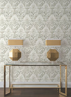 Candice Olson Velvet Crush Damask Soft Neutral & Pearl Decadence Wallpaper by York Wallcoverings