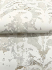 Candice Olson Velvet Crush Damask Cream & Pearl Decadence Wallpaper by York Wallcoverings