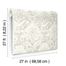 Candice Olson Velvet Crush Damask Cream & Pearl Decadence Wallpaper by York Wallcoverings