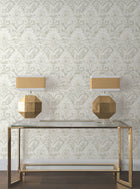 Candice Olson Velvet Crush Damask Cream & Pearl Decadence Wallpaper by York Wallcoverings