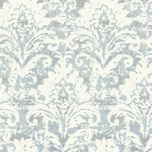 Candice Olson Velvet Crush Damask Blue & Pearl Decadence Wallpaper by York Wallcoverings