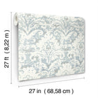 Candice Olson Velvet Crush Damask Blue & Pearl Decadence Wallpaper by York Wallcoverings