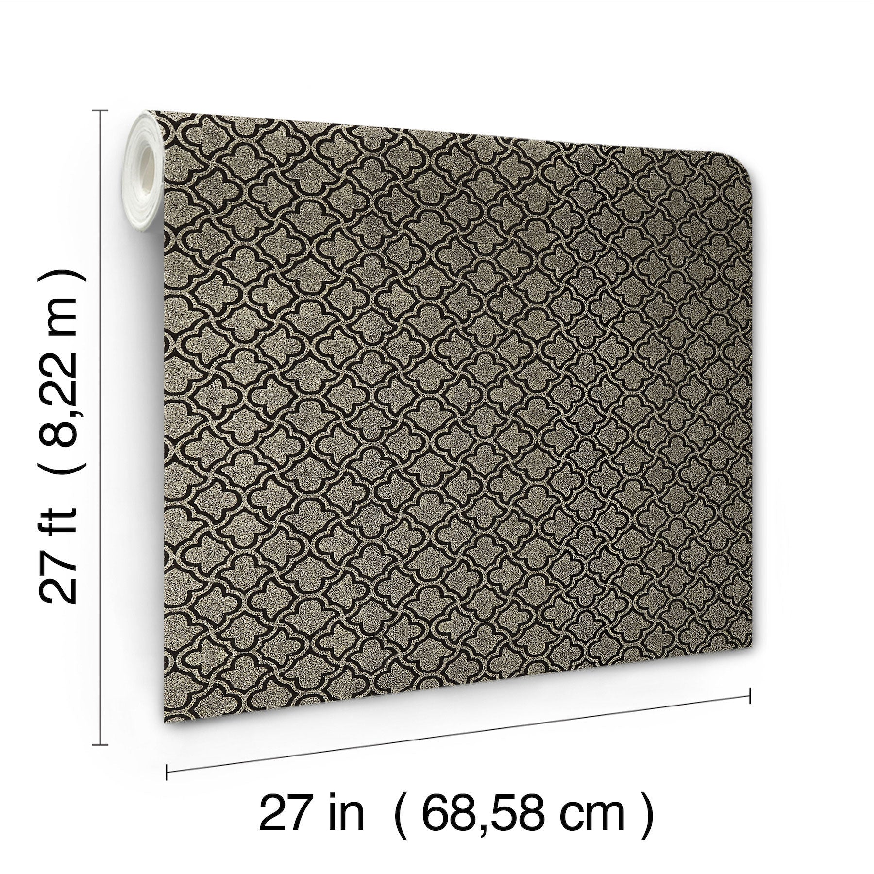 Candice Olson Uptown Glam Black & Gold Decadence Wallpaper by York Wallcoverings