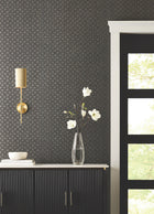 Candice Olson Uptown Glam Black & Gold Decadence Wallpaper by York Wallcoverings