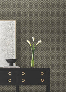 Candice Olson Uptown Glam Black & Gold Decadence Wallpaper by York Wallcoverings