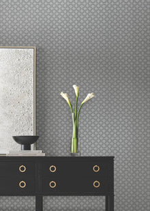 Candice Olson Uptown Glam Charcoal Decadence Wallpaper by York Wallcoverings