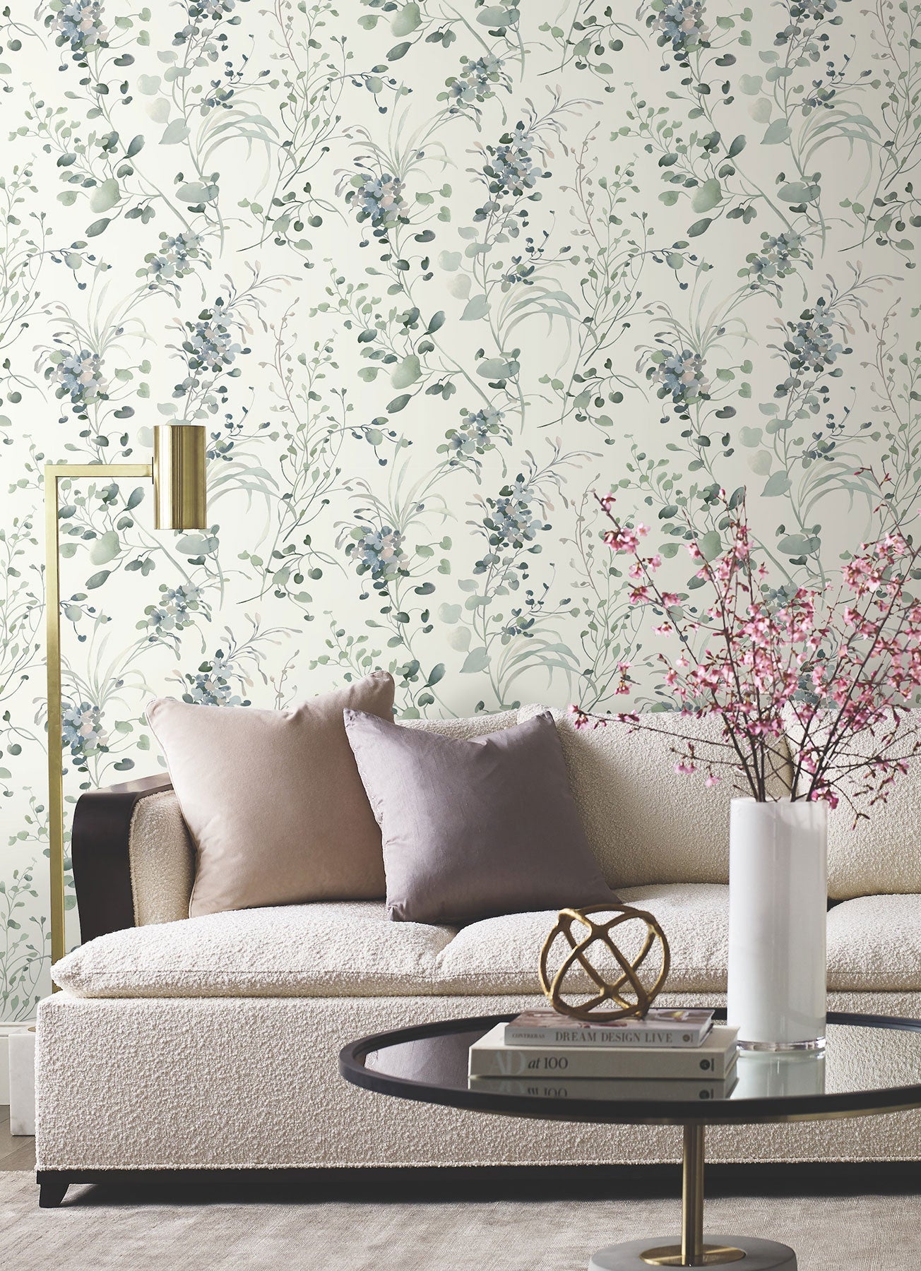 Candice Olson Spring Whispers Jade Decadence Wallpaper by York Wallcoverings