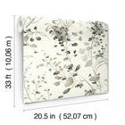 Candice Olson Spring Whispers Charcoal Decadence Wallpaper by York Wallcoverings
