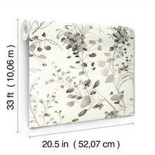Candice Olson Spring Whispers Charcoal Decadence Wallpaper by York Wallcoverings